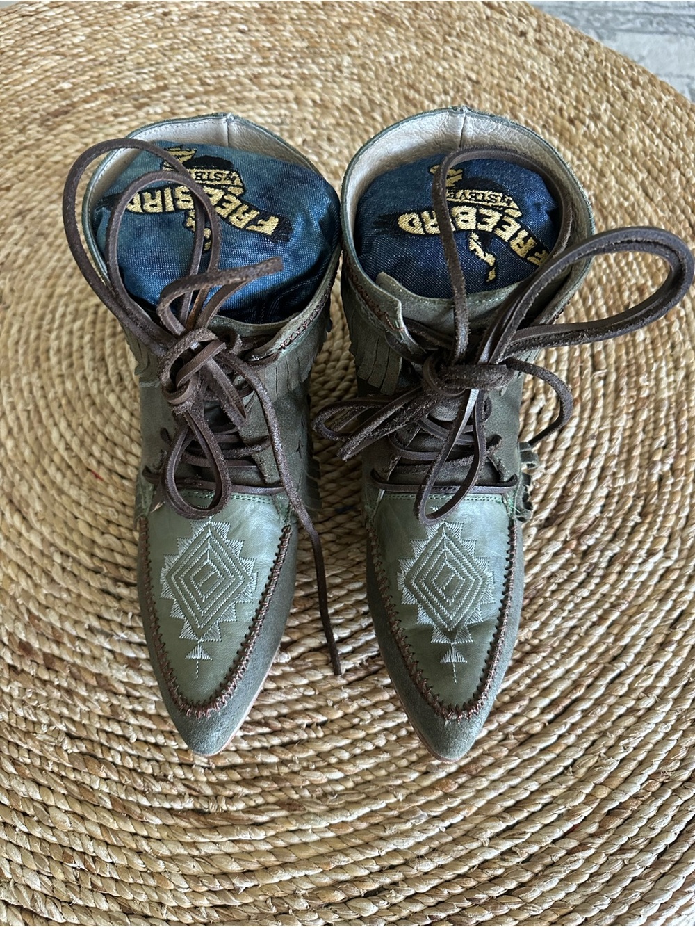 Freebird by Steven "Tribe" boots in the Sage colorway size 9. “Rare”